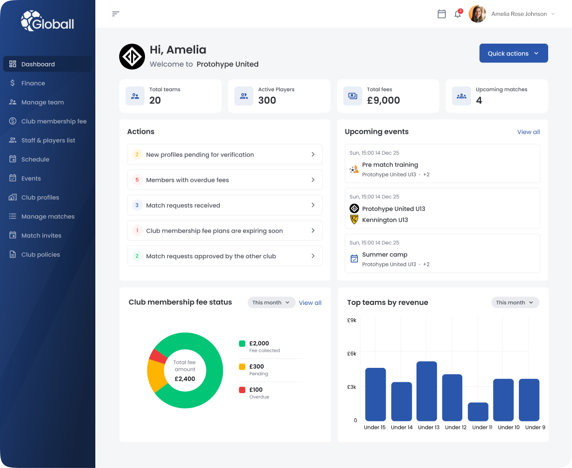 All-in-One Football Club & Academy Management Platform